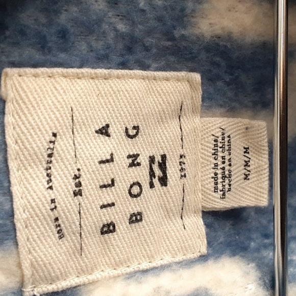 Billabong Striped Oversized Time Off Sherpa Half-Zip Sweatshirt - Picture 9 of 9